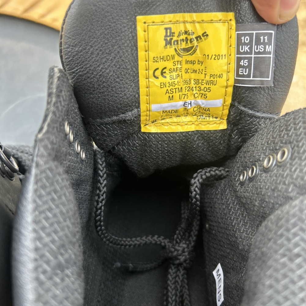 Dr. Martens Steel Toe Safety Boots Size 11 NWT F2413-05 Black Industrial - Picture 7 of 10